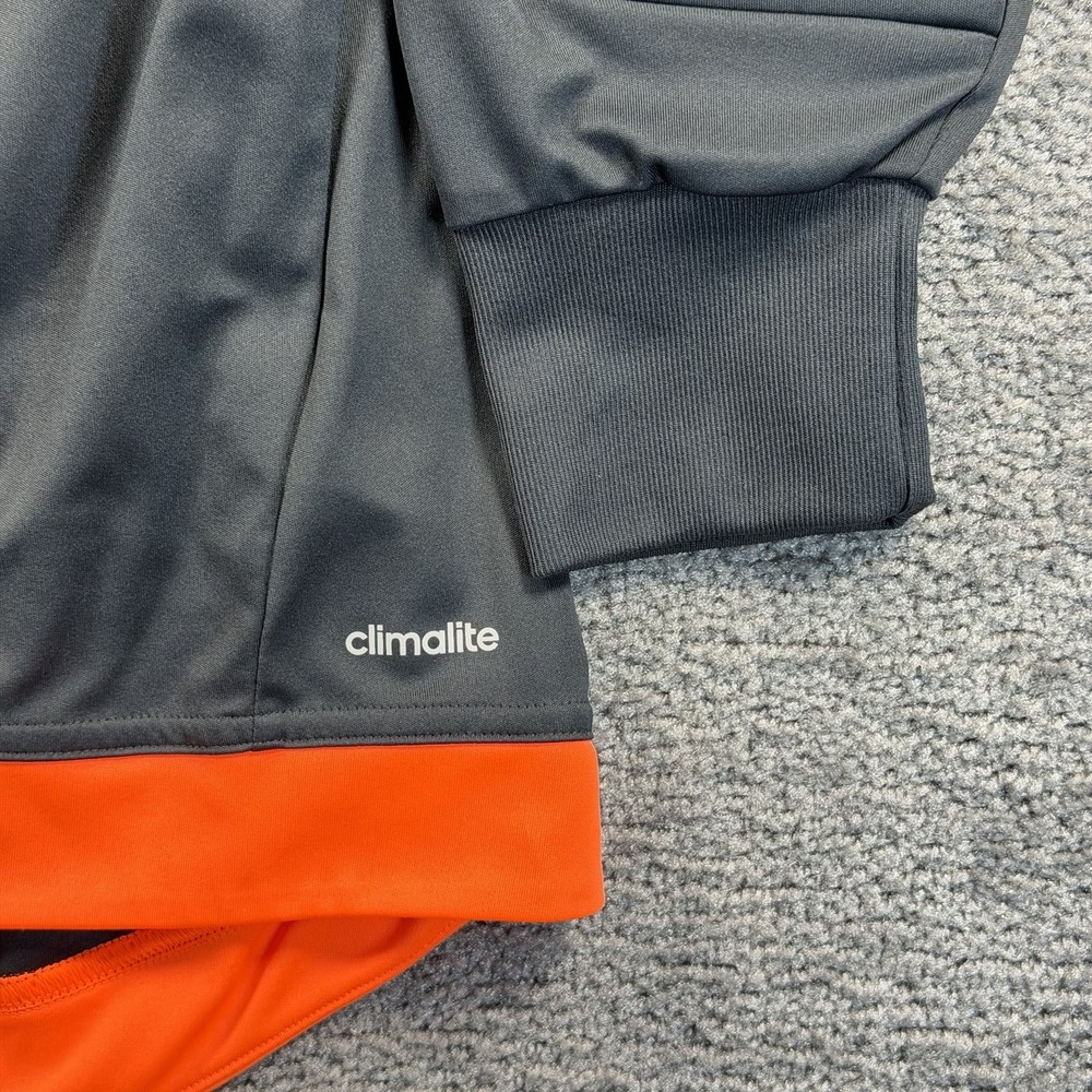 Adidas Climalite Goalkeeper Jersey Mens Large Black Orange Padded Elbows L/S - Picture 5 of 10